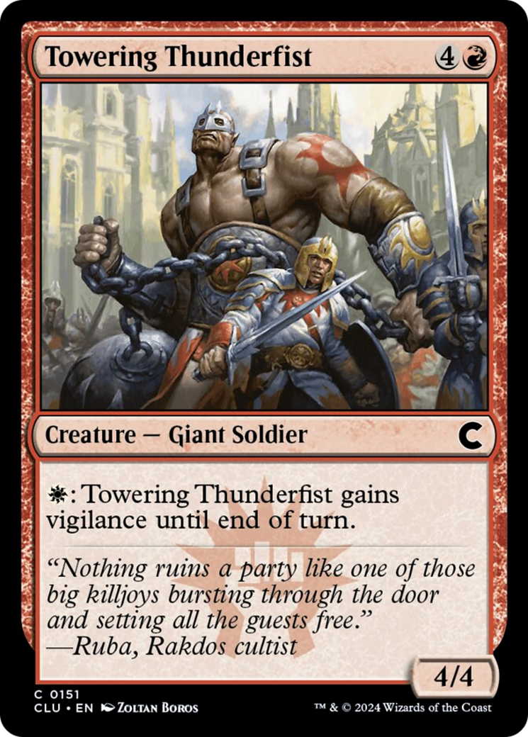 Towering Thunderfist [Ravnica: Clue Edition] | Exor Games New Glasgow