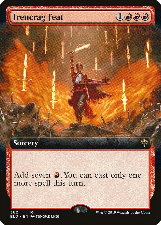 Irencrag Feat (Extended Art) [Throne of Eldraine] | Exor Games New Glasgow
