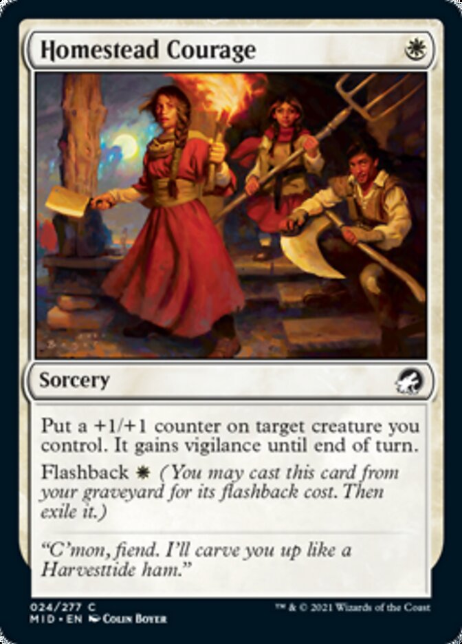 Homestead Courage [Innistrad: Midnight Hunt] | Exor Games New Glasgow