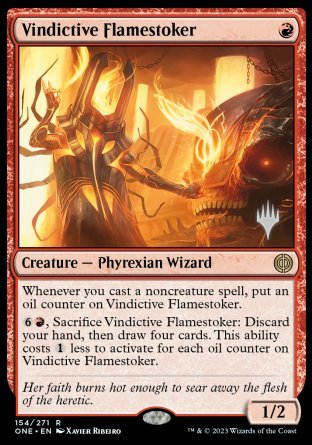 Vindictive Flamestoker (Promo Pack) [Phyrexia: All Will Be One Promos] | Exor Games New Glasgow