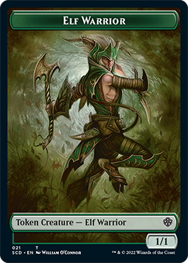 Elf Warrior // Cat Beast Double-Sided Token [Starter Commander Decks] | Exor Games New Glasgow