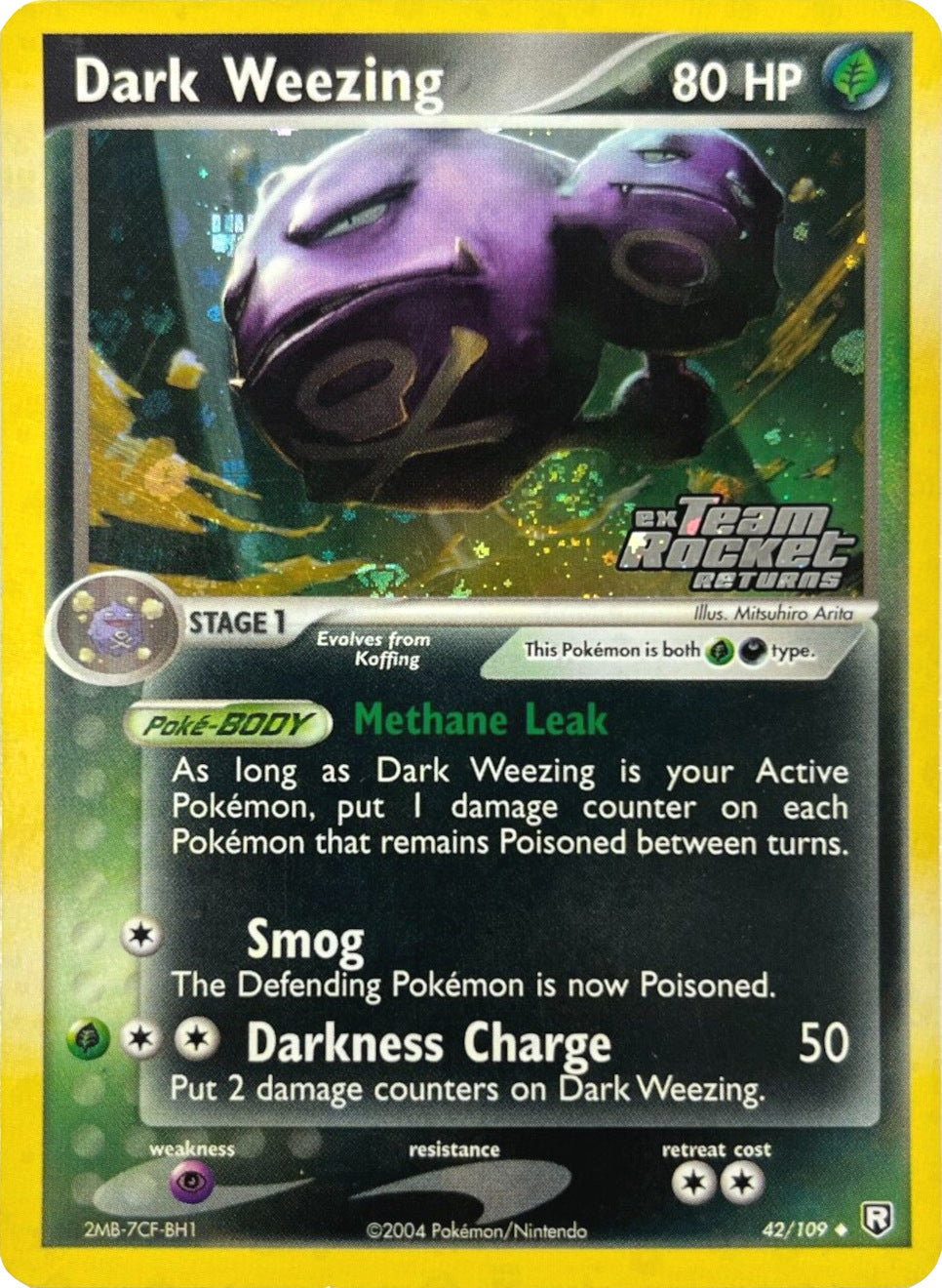 Dark Weezing (42/109) (Stamped) [EX: Team Rocket Returns] | Exor Games New Glasgow