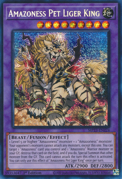 Amazoness Pet Liger King [MP23-EN224] Prismatic Secret Rare | Exor Games New Glasgow