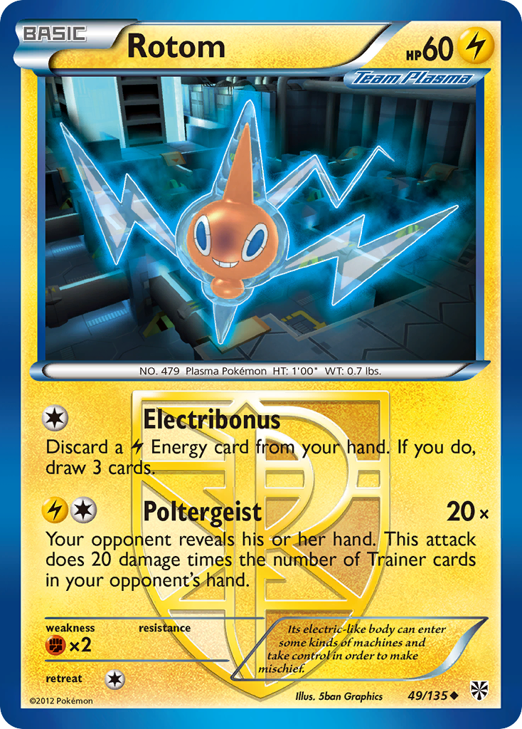 Rotom (49/135) [Black & White: Plasma Storm] | Exor Games New Glasgow