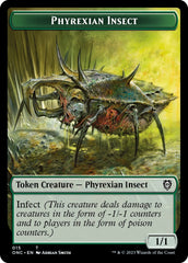 Phyrexian Mite // Phyrexian Insect Double-Sided Token [Phyrexia: All Will Be One Commander Tokens] | Exor Games New Glasgow