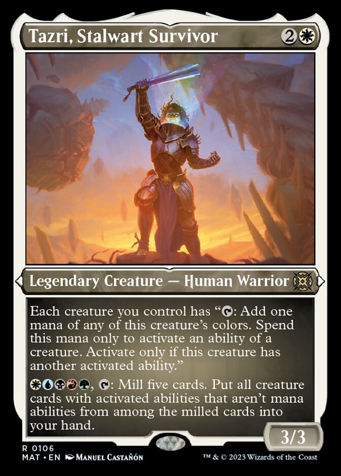 Tazri, Stalwart Survivor (Foil Etched) [March of the Machine: The Aftermath] | Exor Games New Glasgow