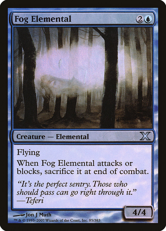 Fog Elemental (Premium Foil) [Tenth Edition] | Exor Games New Glasgow