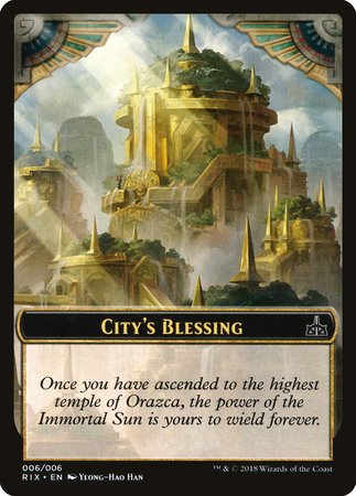 City's Blessing Token (006) [Rivals of Ixalan Tokens] | Exor Games New Glasgow