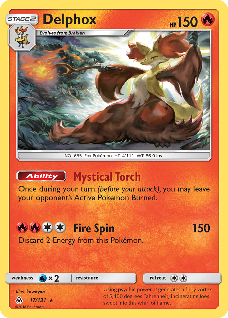 Delphox (17/131) [Sun & Moon: Forbidden Light] | Exor Games New Glasgow