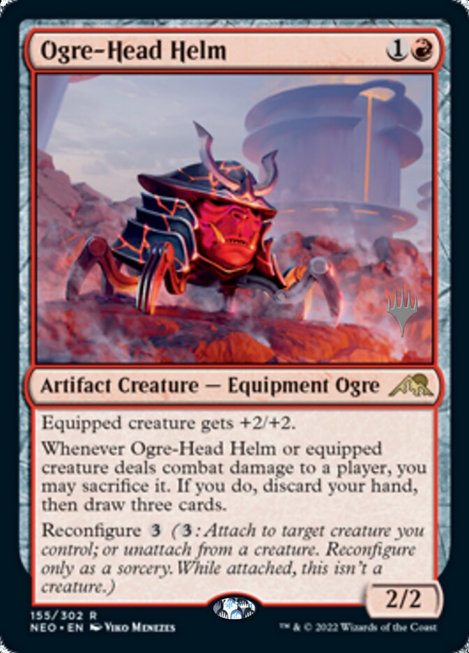 Ogre-Head Helm (Promo Pack) [Kamigawa: Neon Dynasty Promos] | Exor Games New Glasgow