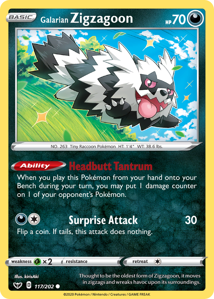 Galarian Zigzagoon (117/202) [Sword & Shield: Base Set] | Exor Games New Glasgow