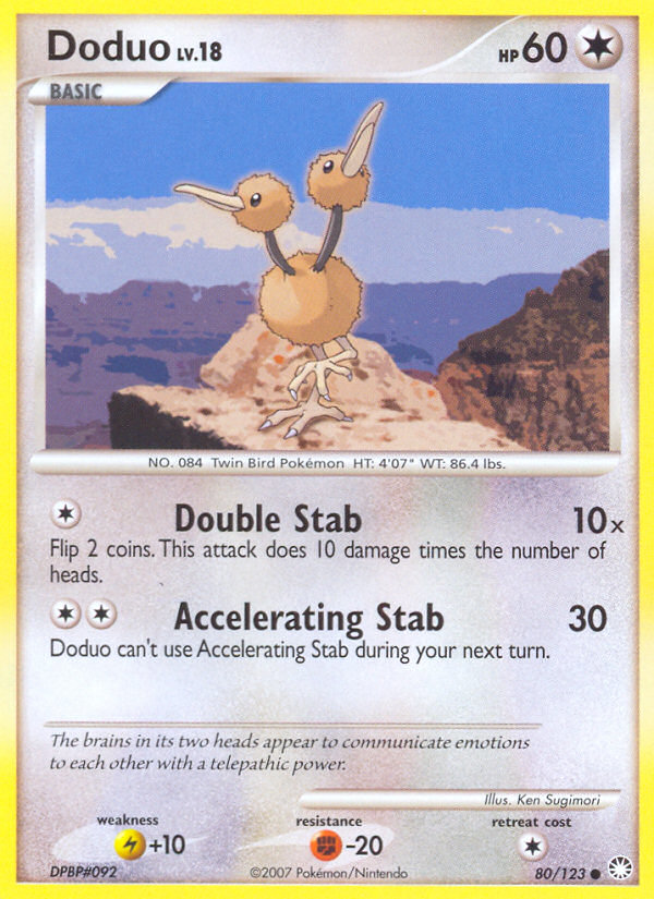 Doduo (80/123) [Diamond & Pearl: Mysterious Treasures] | Exor Games New Glasgow