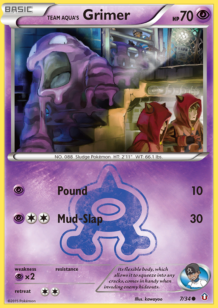 Team Aqua's Grimer (7/34) [XY: Double Crisis] | Exor Games New Glasgow