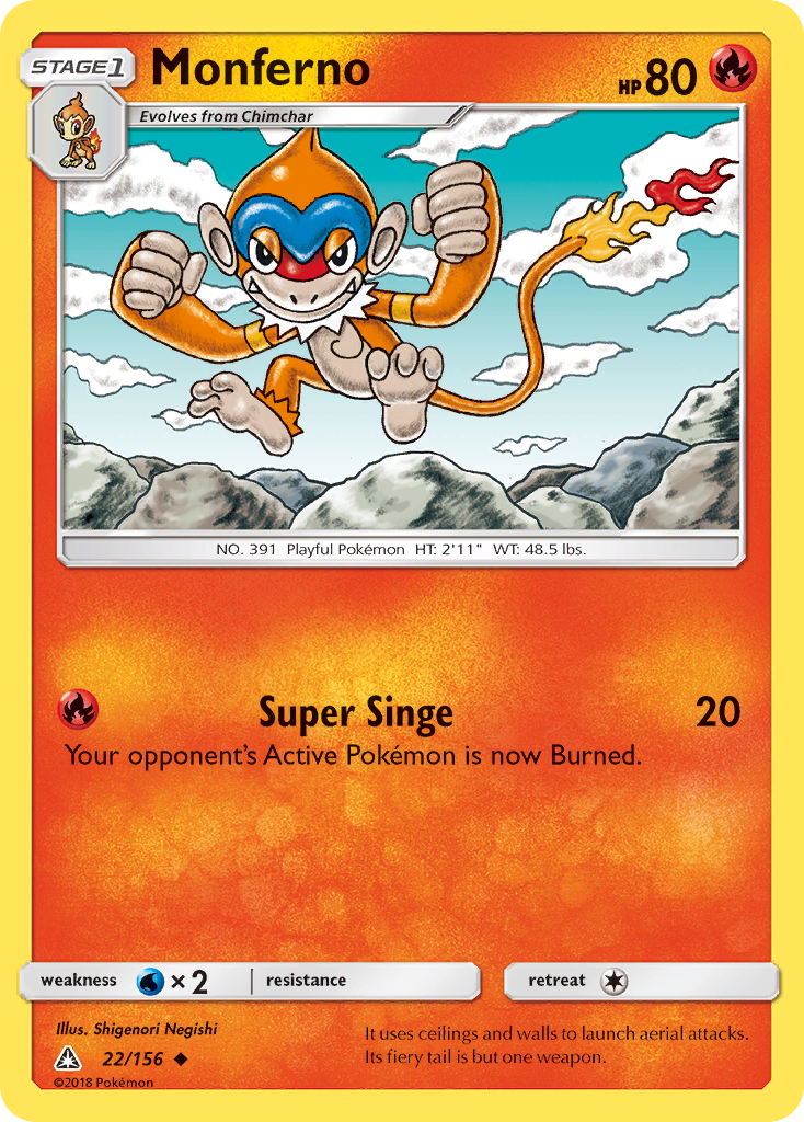 Monferno (22/156) [Sun & Moon: Ultra Prism] | Exor Games New Glasgow