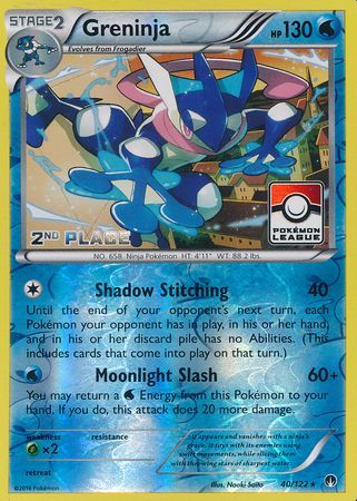 Greninja (40/122) (League Promo 2nd Place) [XY: BREAKpoint] | Exor Games New Glasgow