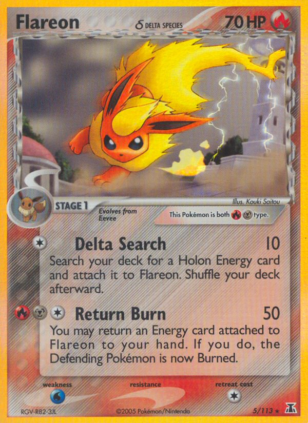 Flareon (5/113) (Delta Species) [EX: Delta Species] | Exor Games New Glasgow