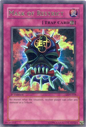 Mask of Restrict [LON-018] Ultra Rare | Exor Games New Glasgow