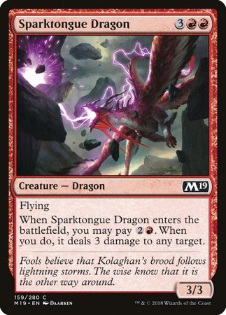 Sparktongue Dragon [Core Set 2019] | Exor Games New Glasgow