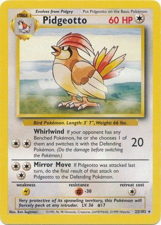 Pidgeotto (22/102) [Base Set Unlimited] | Exor Games New Glasgow