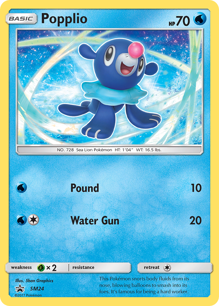 Popplio (SM24) [Sun & Moon: Black Star Promos] | Exor Games New Glasgow