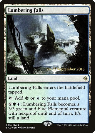 Lumbering Falls [Battle for Zendikar Promos] | Exor Games New Glasgow