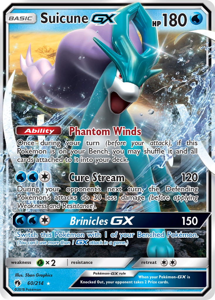 Suicune GX (60/214) [Sun & Moon: Lost Thunder] | Exor Games New Glasgow