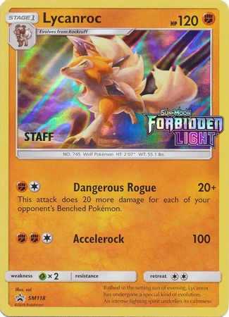 Lycanroc (SM118) (Staff Prerelease Promo) [Sun & Moon: Black Star Promos] | Exor Games New Glasgow