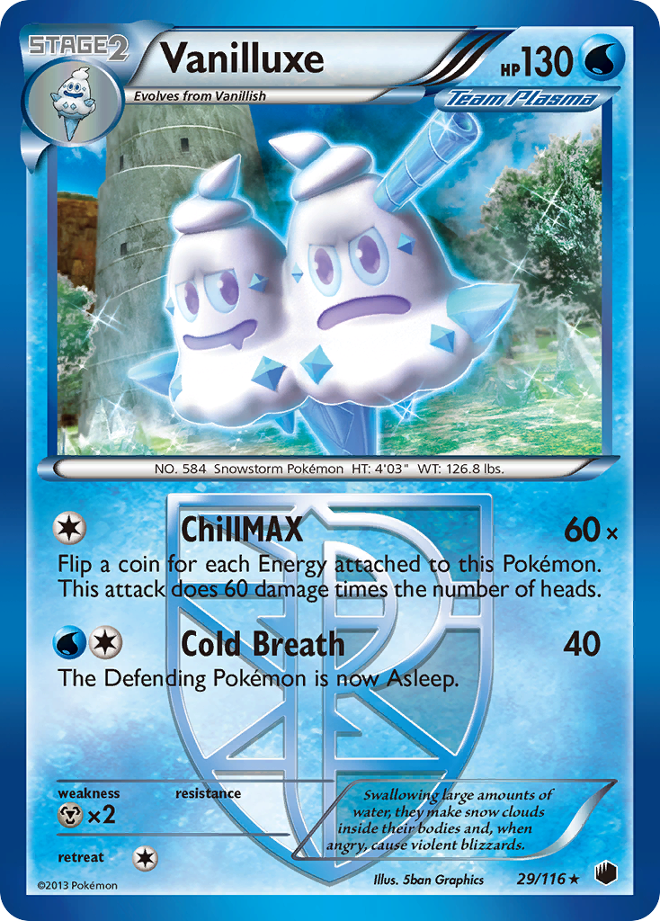 Vanilluxe (29/116) [Black & White: Plasma Freeze] | Exor Games New Glasgow