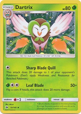 Dartrix (10/149) (Cosmos Holo) [Sun & Moon: Base Set] | Exor Games New Glasgow