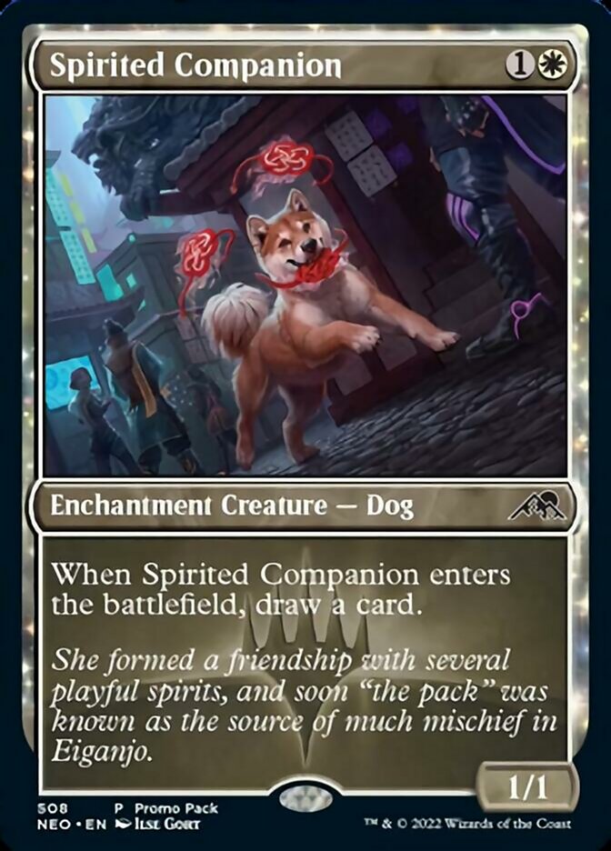 Spirited Companion (Promo Pack) [Kamigawa: Neon Dynasty Promos] | Exor Games New Glasgow