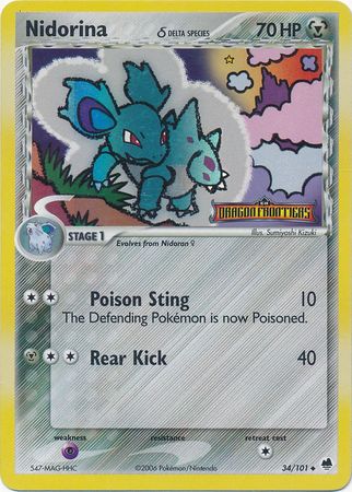 Nidorina (34/101) (Delta Species) (Stamped) [EX: Dragon Frontiers] | Exor Games New Glasgow