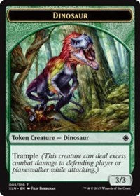 Dinosaur // Treasure (008) Double-sided Token [Ixalan Tokens] | Exor Games New Glasgow