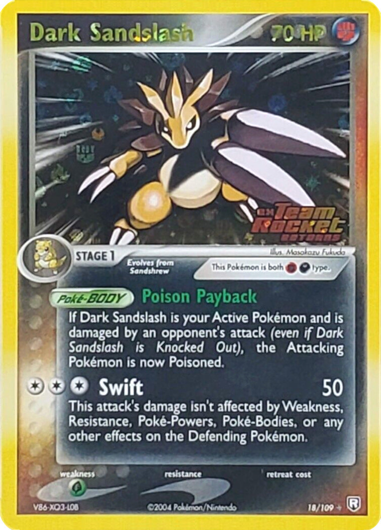 Dark Sandslash (18/109) (Stamped) [EX: Team Rocket Returns] | Exor Games New Glasgow