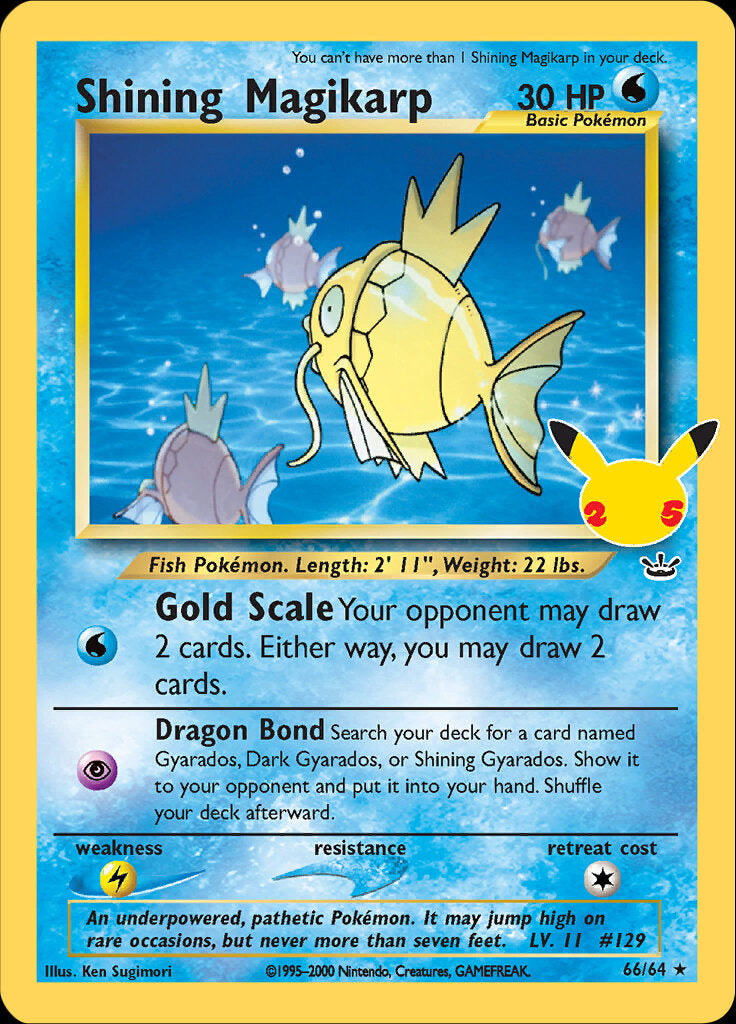 Shining Magikarp (66/64) [Celebrations: 25th Anniversary - Classic Collection] | Exor Games New Glasgow