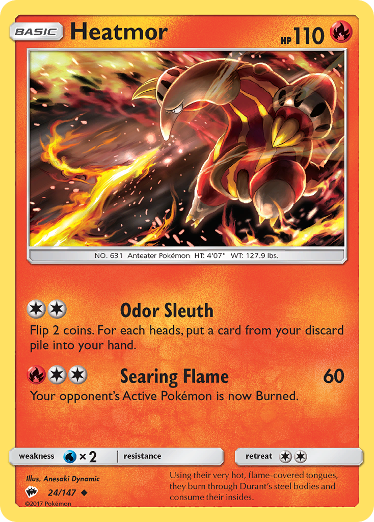 Heatmor (24/147) [Sun & Moon: Burning Shadows] | Exor Games New Glasgow