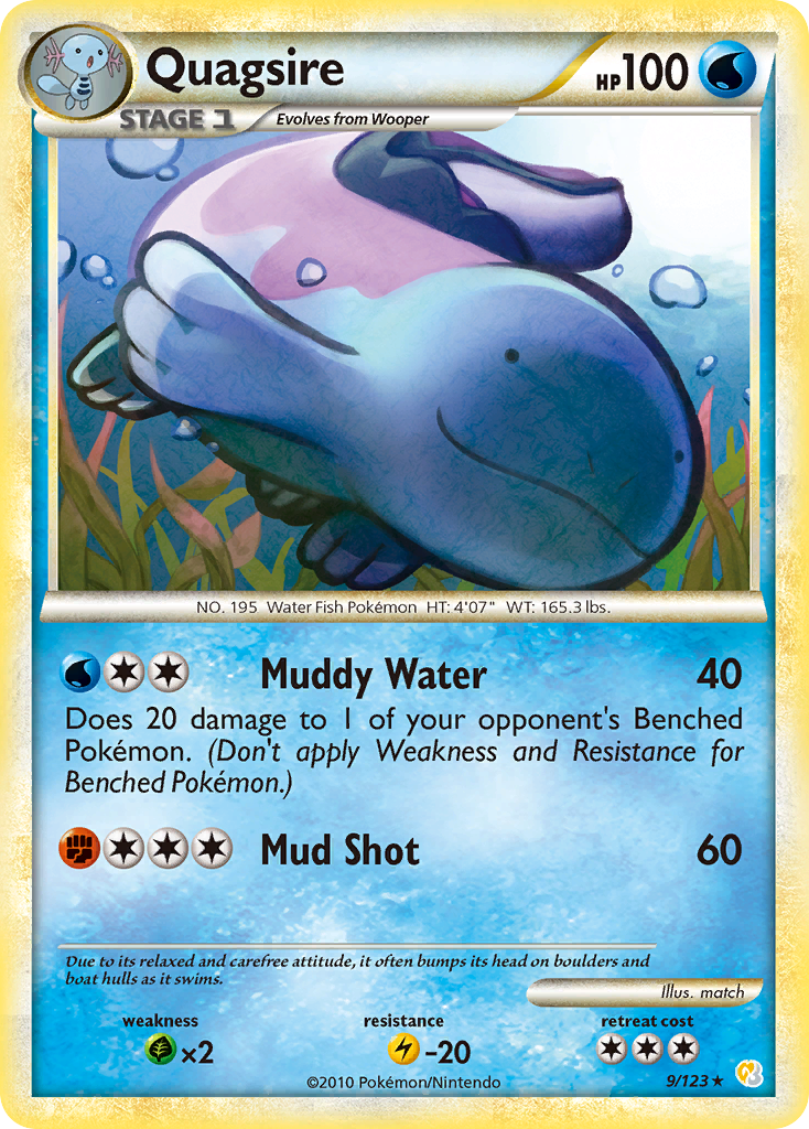 Quagsire (9/123) [HeartGold & SoulSilver: Base Set] | Exor Games New Glasgow