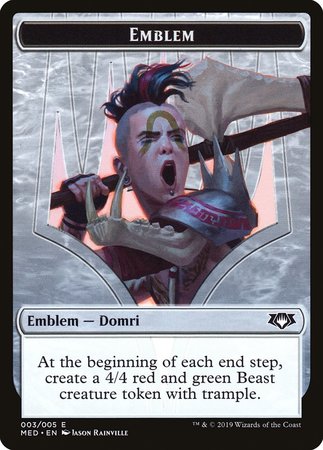 Emblem - Domri, Chaos Bringer [Mythic Edition Tokens] | Exor Games New Glasgow