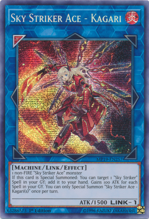 Sky Striker Ace - Kagari [MP19-EN257] Prismatic Secret Rare | Exor Games New Glasgow