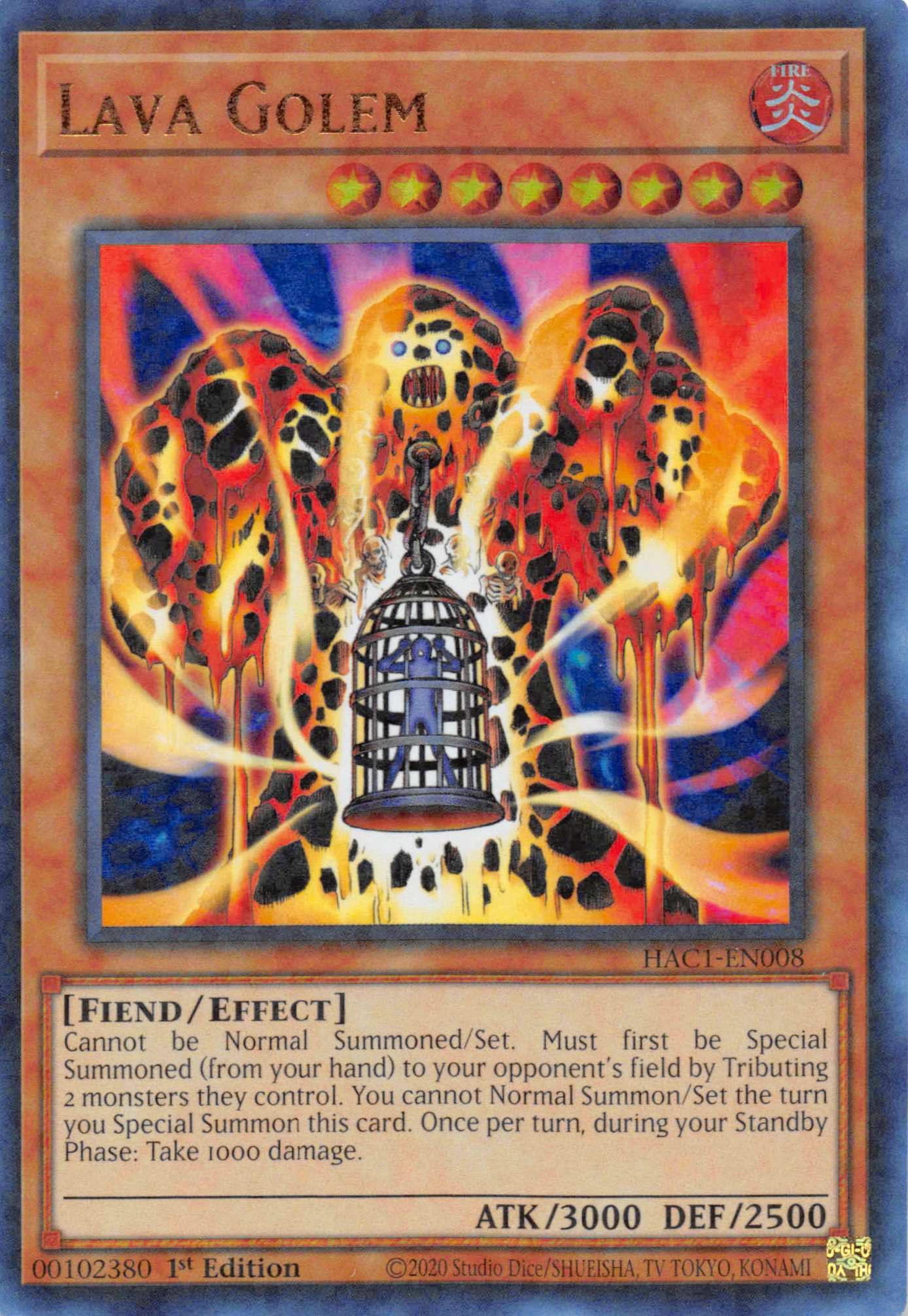 Lava Golem (Duel Terminal) [HAC1-EN008] Parallel Rare | Exor Games New Glasgow