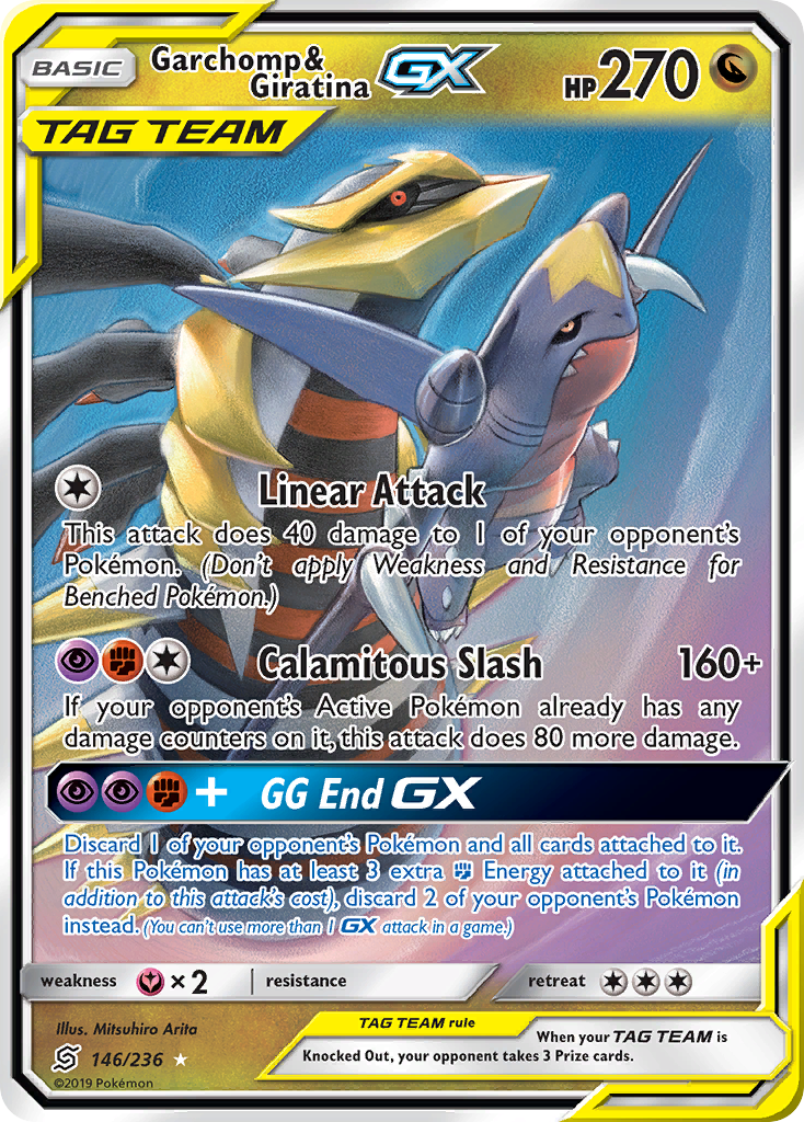 Garchomp & Giratina GX (146/236) [Sun & Moon: Unified Minds] | Exor Games New Glasgow