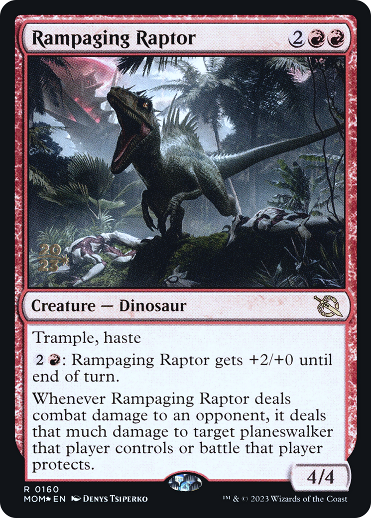 Rampaging Raptor [March of the Machine Prerelease Promos] | Exor Games New Glasgow