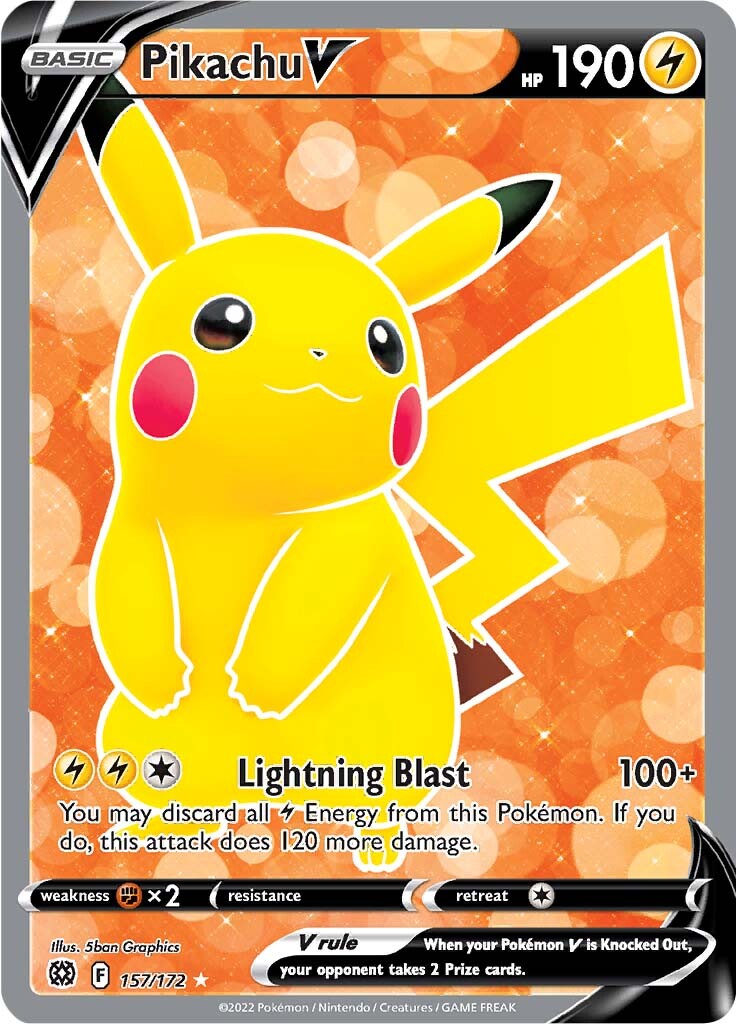 Pikachu V (157/172) [Sword & Shield: Brilliant Stars] | Exor Games New Glasgow