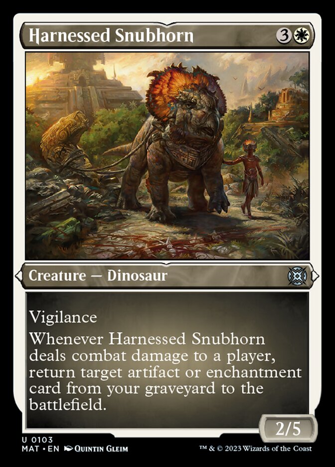 Harnessed Snubhorn (Foil Etched) [March of the Machine: The Aftermath] | Exor Games New Glasgow