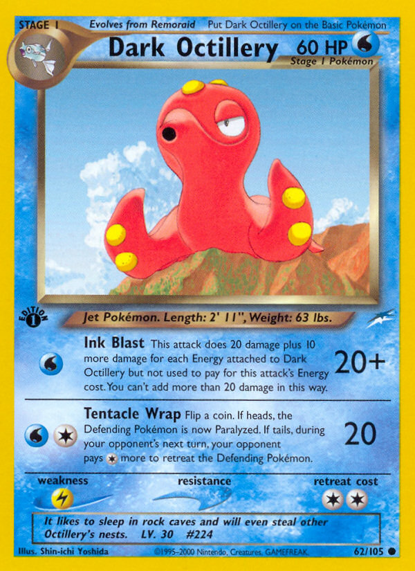 Dark Octillery (62/105) [Neo Destiny 1st Edition] | Exor Games New Glasgow