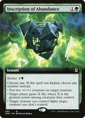 Inscription of Abundance (Extended Art) [Zendikar Rising] | Exor Games New Glasgow
