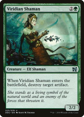 Viridian Shaman [Duel Decks: Elves vs. Inventors] | Exor Games New Glasgow