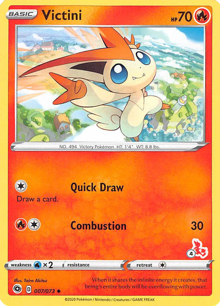 Victini (007/073) (Cinderace Stamp #4) [Battle Academy 2022] | Exor Games New Glasgow