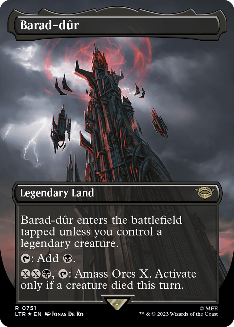 Barad-dur (0751) (Borderless) (Surge Foil) [The Lord of the Rings: Tales of Middle-Earth] | Exor Games New Glasgow