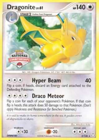 Dragonite (2/146) (National Championship) [Diamond & Pearl: Legends Awakened] | Exor Games New Glasgow