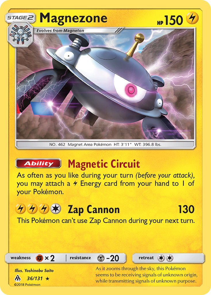 Magnezone (36/131) (Prerelease Kit Exclusive) (Theme Deck Exclusive) [Sun & Moon: Forbidden Light] | Exor Games New Glasgow